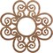 Ekena Millwork Cohen Wood Fretwork Pierced Ceiling Medallion, Walnut, 18"OD x 6 1/8"ID x 3/8"T CMWP18X18X0375COWA - alternate 1